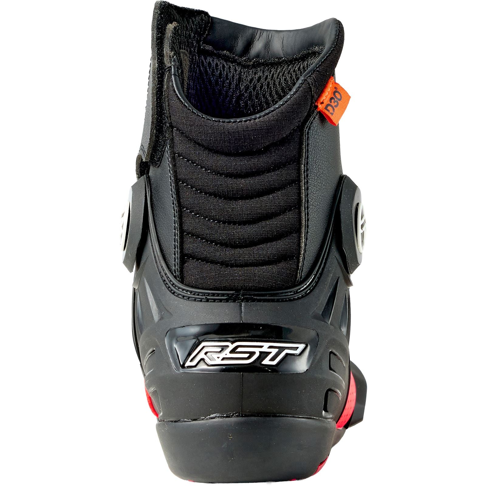 RST Moto Tractech EVO D3O Short Boots - Black/Fluo Red_1888586