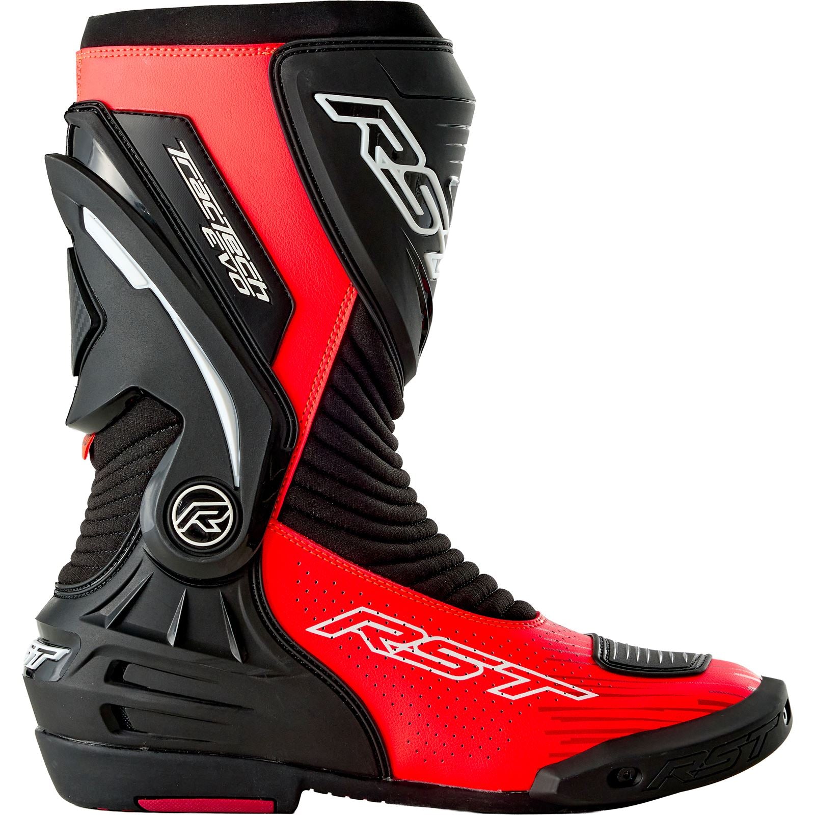 RST Moto Tractech EVO D3O Boots - Black/Fluo Red_1888594