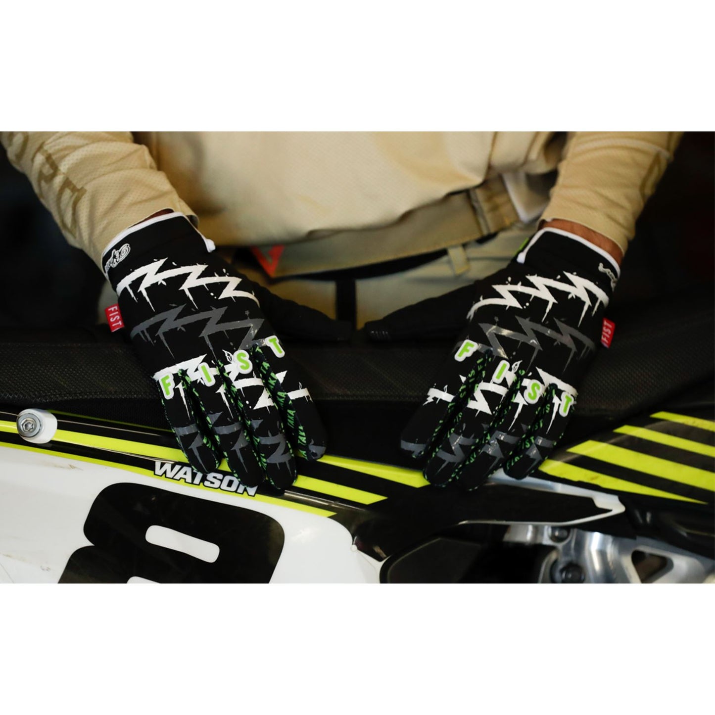 Fist Handwear Strapped Taka Higashino Cali Roll Gloves - Black/Fluorescent Green_1835558