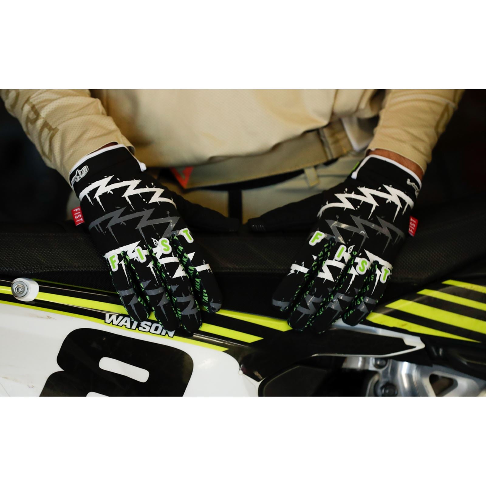 Fist Handwear Strapped Taka Higashino Cali Roll Gloves - Black/Fluorescent Green_1835558
