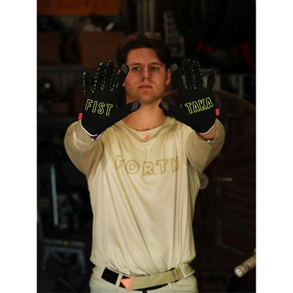 Fist Handwear Strapped Taka Higashino Cali Roll Gloves - Black/Fluorescent Green_1833133