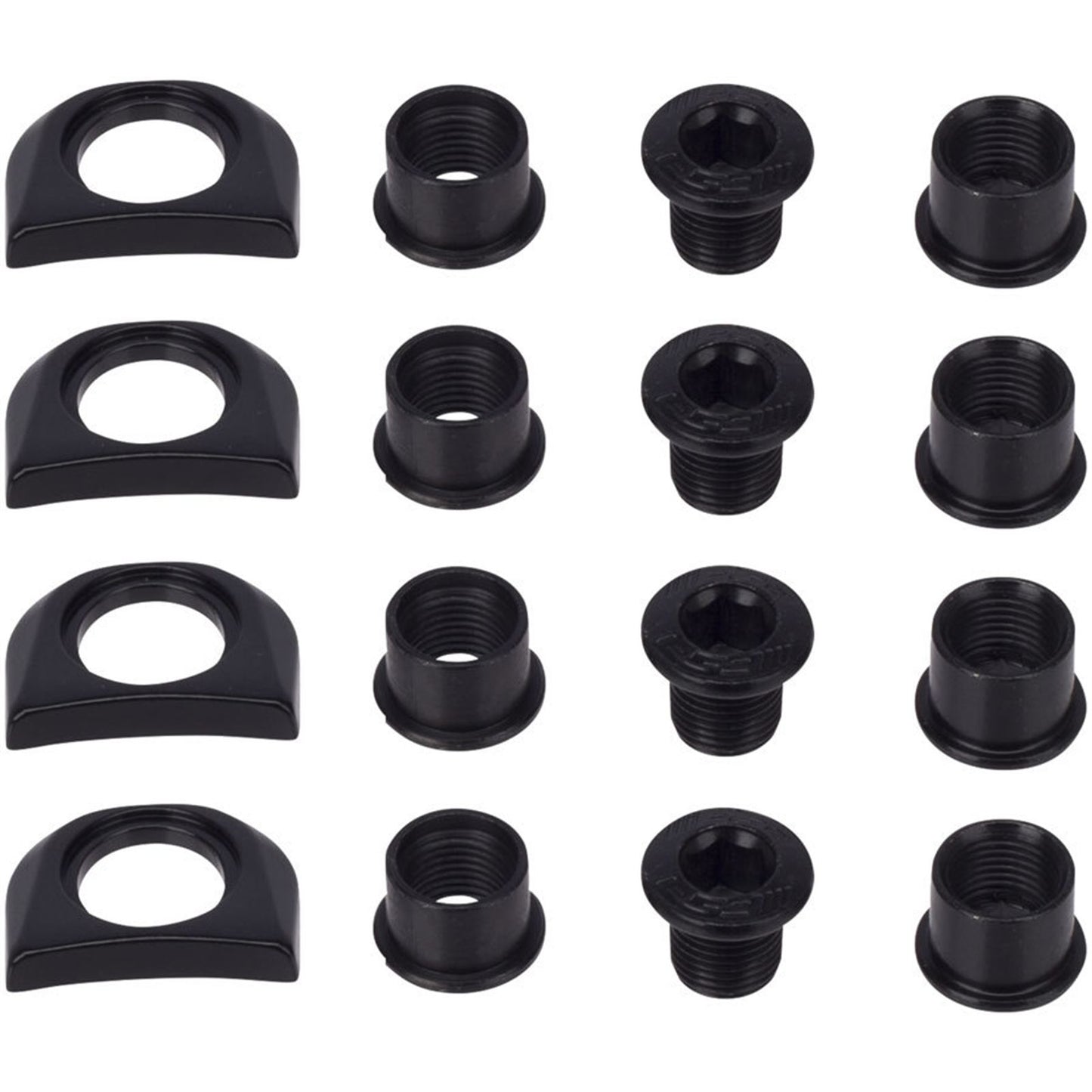 Full Speed Ahead Chainring Bolt Tab Cover for Carbon Cranks, 4mm - Silver [MPN: 380-6104]_1921766