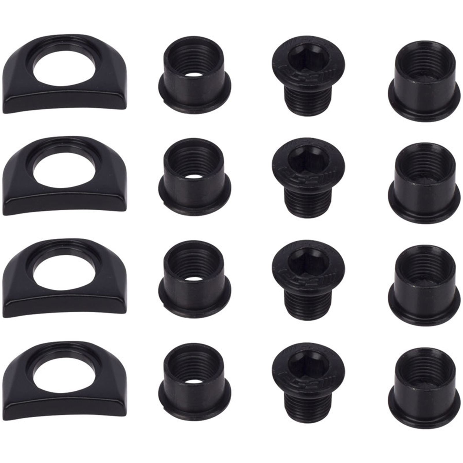 Full Speed Ahead Chainring Bolt Tab Cover for Carbon Cranks, 4mm - Silver [MPN: 380-6104]_1921766