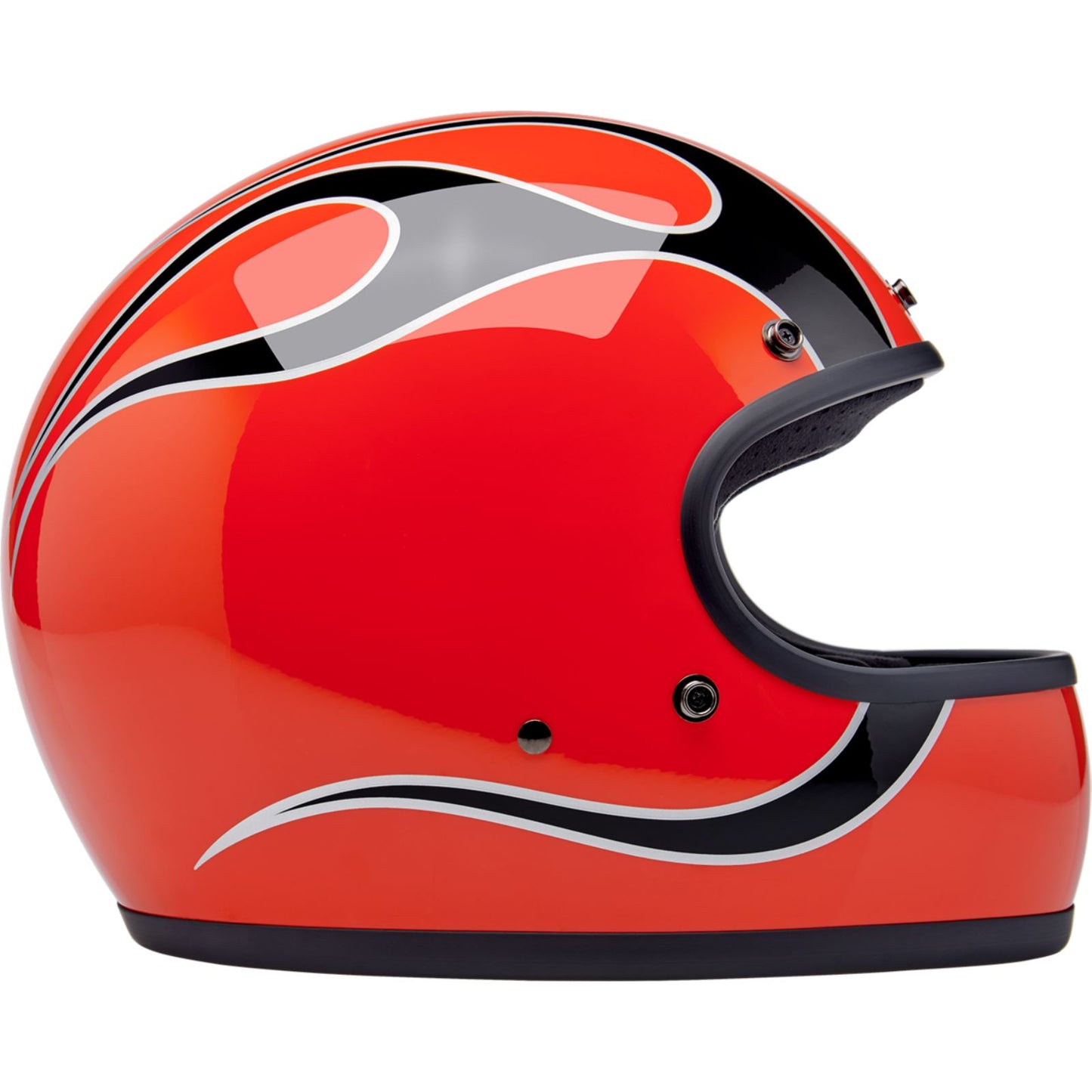 Biltwell Inc. Biltwell Gringo Helmet - Flames - Competition Orange_1841588
