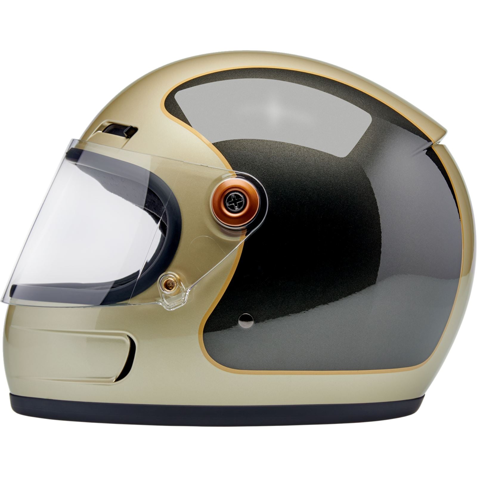 Biltwell Inc. Biltwell Gringo SV Helmet - Tracker - Gloss Metallic Champagne/Charcoal_1841377