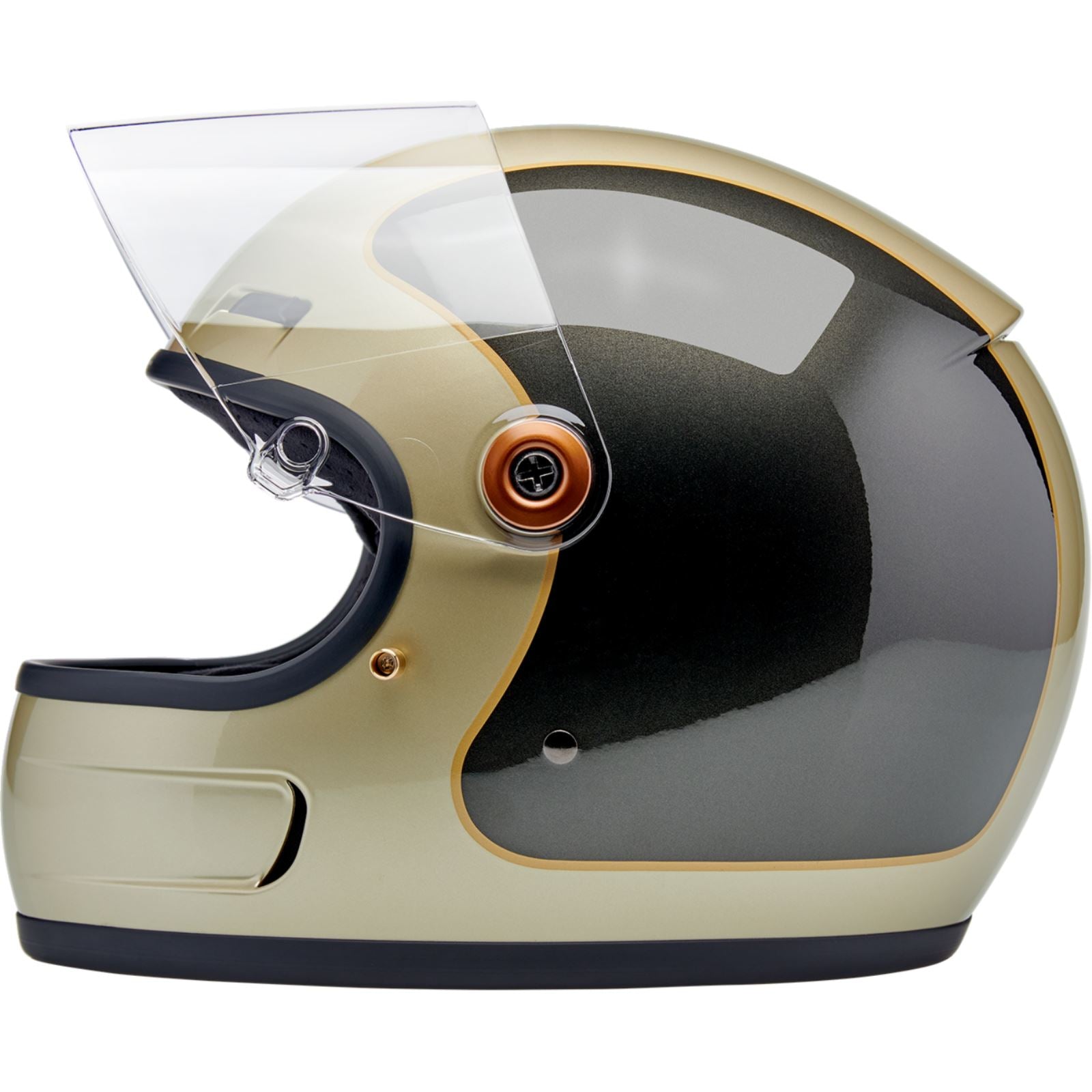 Biltwell Inc. Biltwell Gringo SV Helmet - Tracker - Gloss Metallic Champagne/Charcoal_1840085