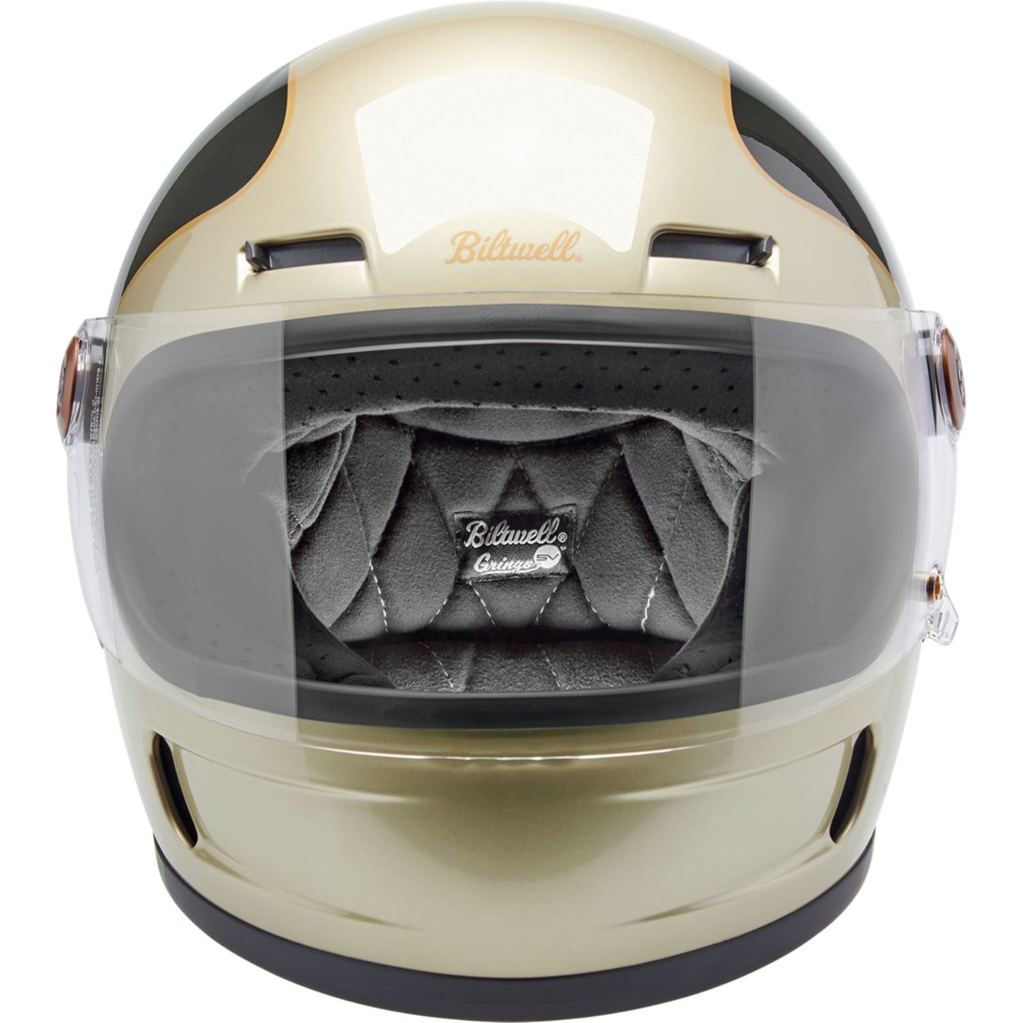 Biltwell Inc. Biltwell Gringo SV Helmet - Tracker - Gloss Metallic Champagne/Charcoal_1840767