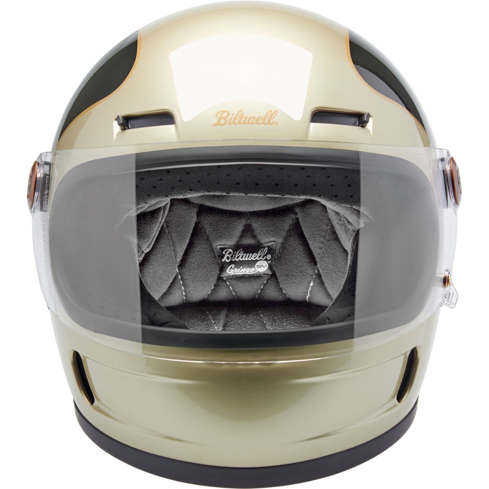Biltwell Inc. Biltwell Gringo SV Helmet - Tracker - Gloss Metallic Champagne/Charcoal_1840767