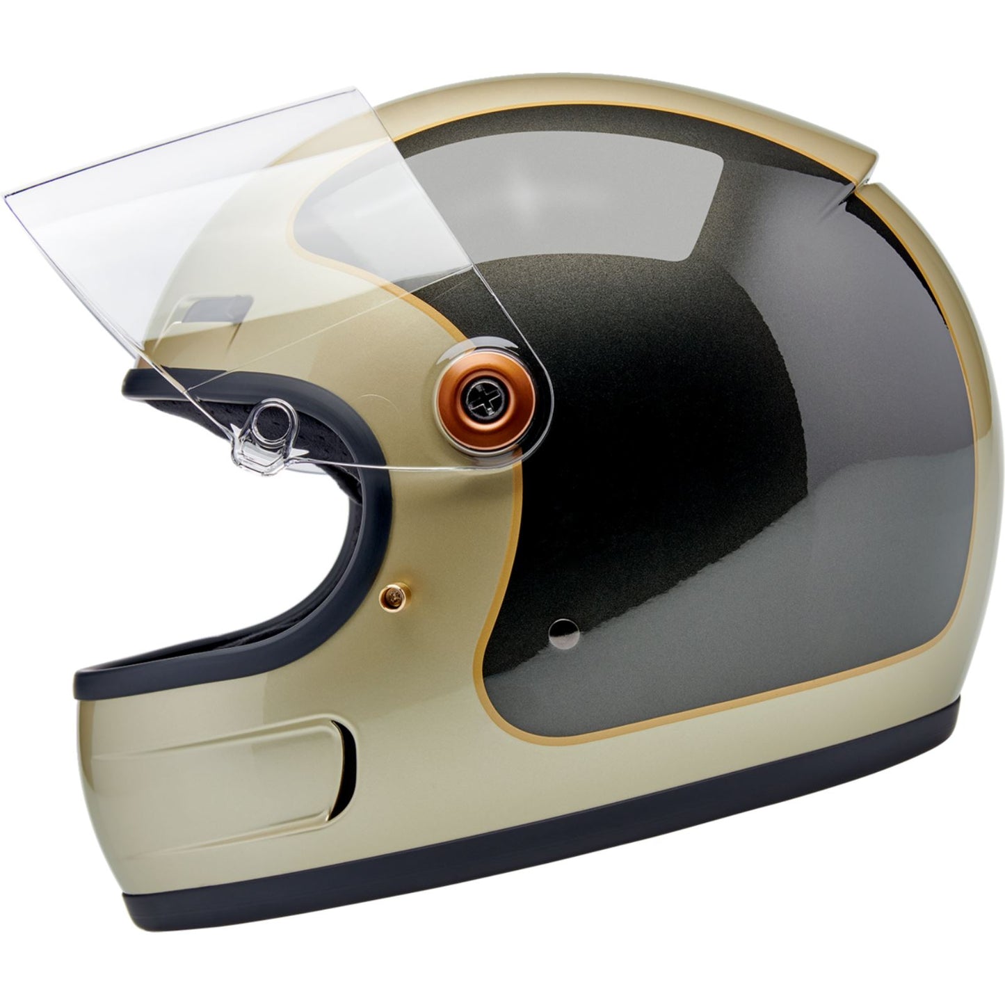 Biltwell Inc. Biltwell Gringo SV Helmet - Tracker - Gloss Metallic Champagne/Charcoal_1840768