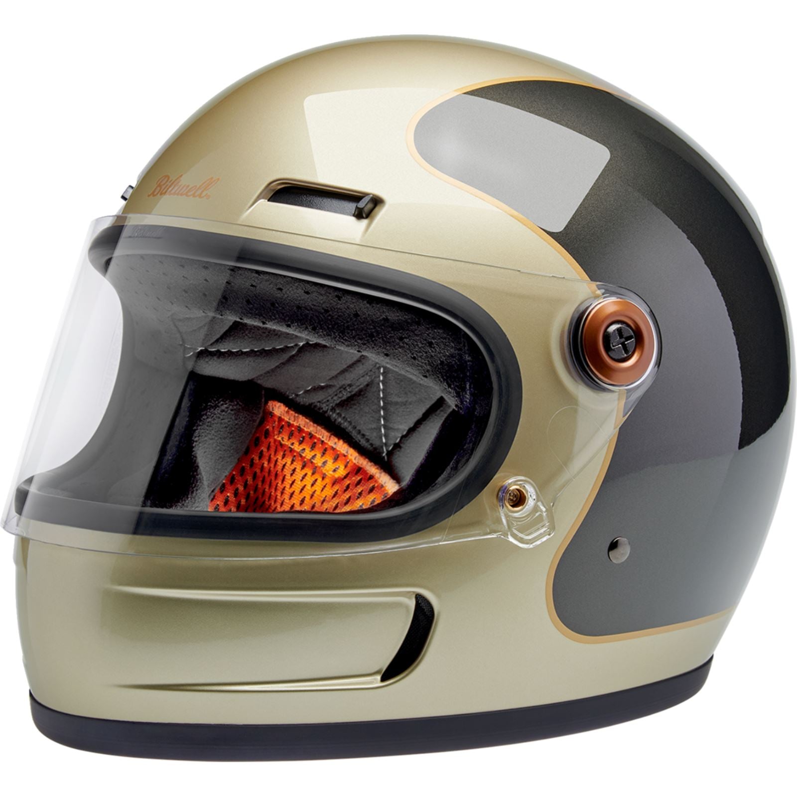 Biltwell Inc. Biltwell Gringo SV Helmet - Tracker - Gloss Metallic Champagne/Charcoal_1841047