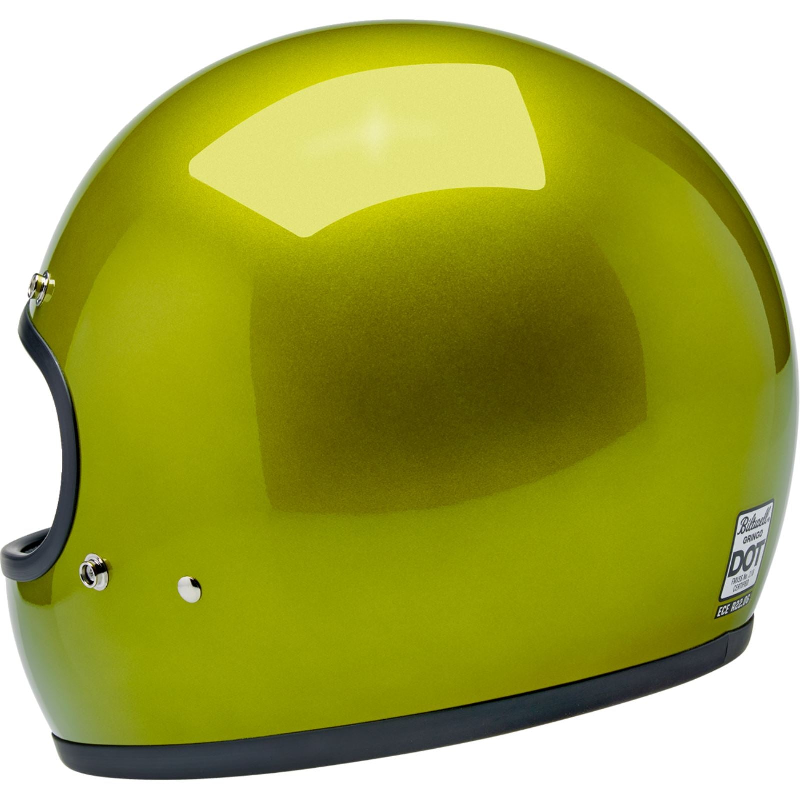 Biltwell Inc. Biltwell Gringo Helmet - Metallic Lime_1840318
