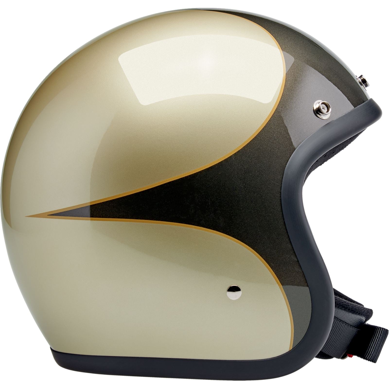 Biltwell Inc. Biltwell Bonanza Helmet - Scallop - Metallic Charcoal/Champagne_1840757