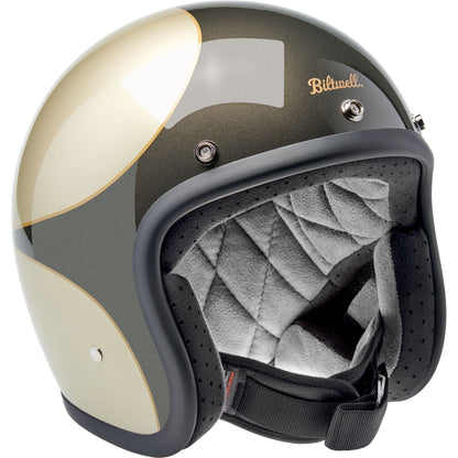 Biltwell Inc. Biltwell Bonanza Helmet - Scallop - Metallic Charcoal/Champagne_1841139