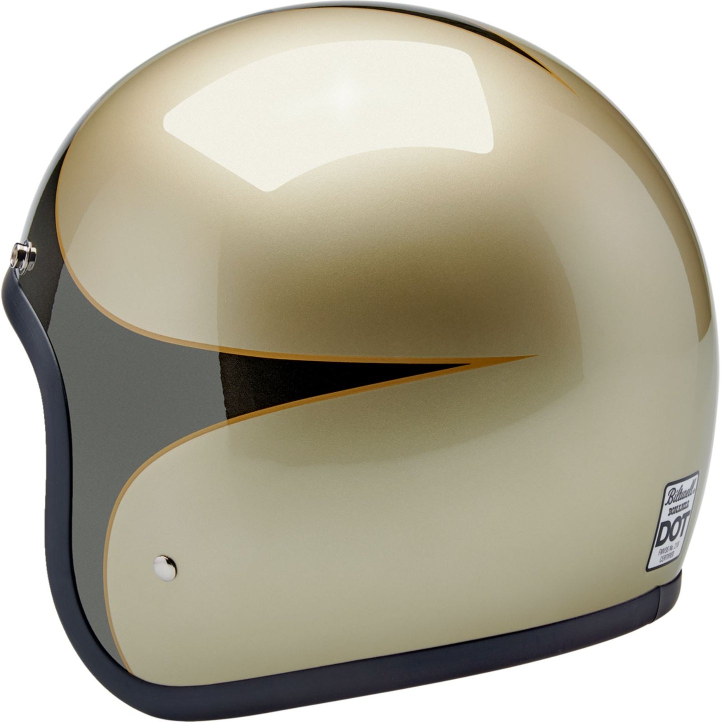 Biltwell Inc. Biltwell Bonanza Helmet - Scallop - Metallic Charcoal/Champagne_1841359