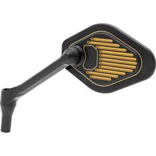 Drag Specialties Mirror - Adjustable - Diamond - Black/Gold - Short Stem - Left [MPN: 0640-1866]_1840178