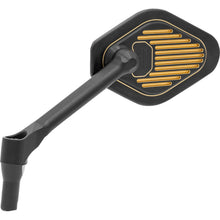 Drag Specialties Mirror - Adjustable - Diamond - Black/Gold - Short Stem - Left [MPN: 0640-1866]_1840909