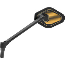 Drag Specialties Mirror - Adjustable - Diamond - Black/Gold - Long Stem - Left [MPN: 0640-1868]_1840345
