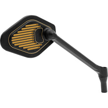 Drag Specialties Mirror - Adjustable - Diamond - Black/Gold - Long Stem - Right [MPN: 0640-1869]_1840602