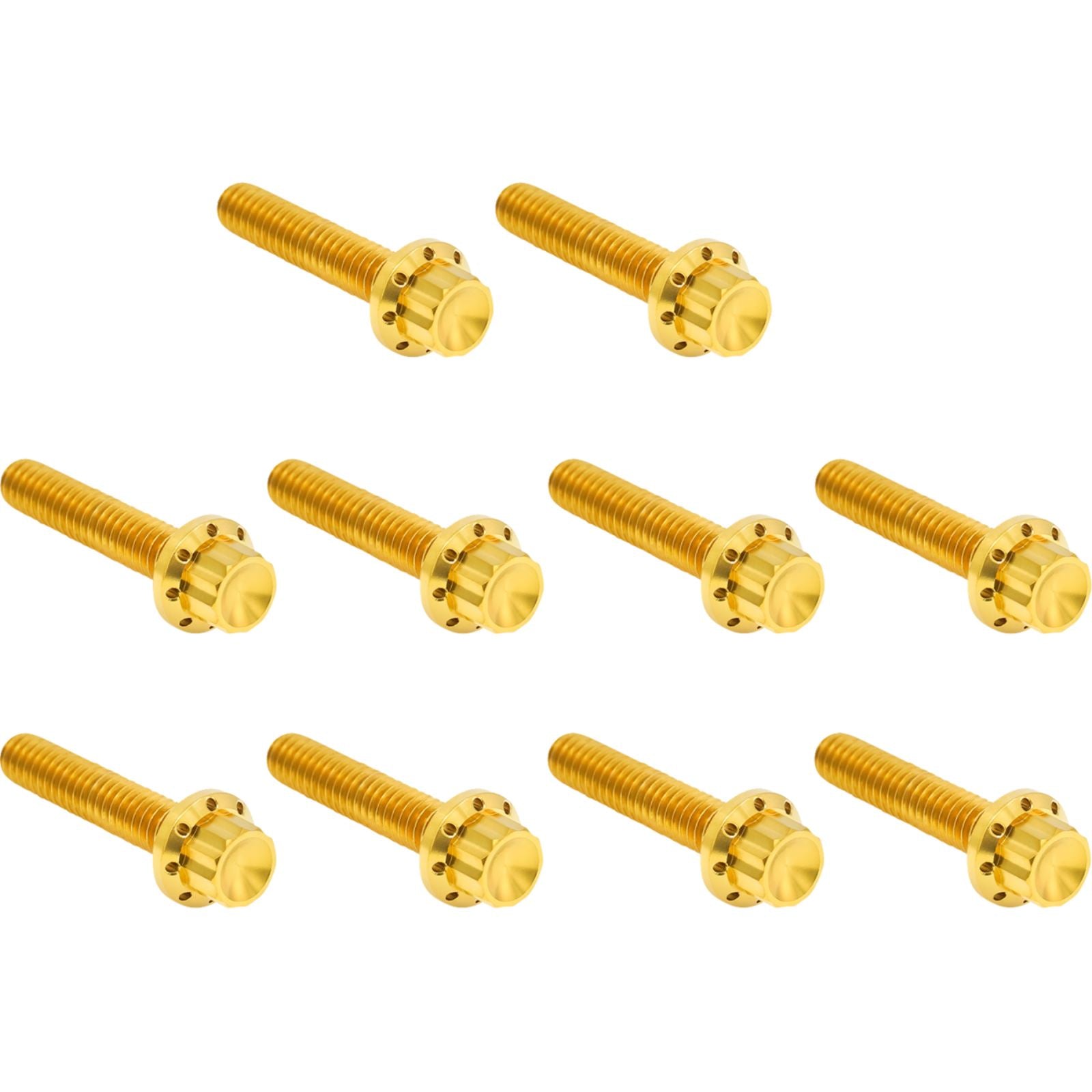 Arlen Ness Bolt Kit - Cam Cover/Point Cover - Titanium - 12-Point - Gold [MPN: 2401-1766]_1841149