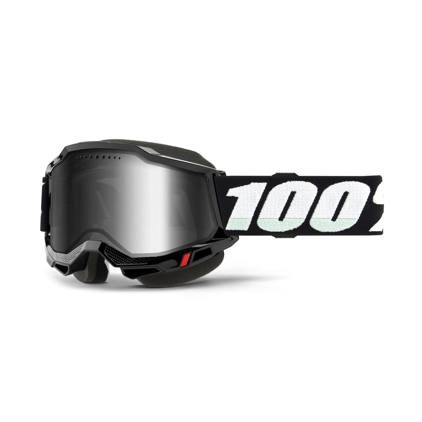 100% Accuri 2 Snowmobile Goggles - Black with Silver Mirror Lens [MPN: 5642-3057-00]_1983326