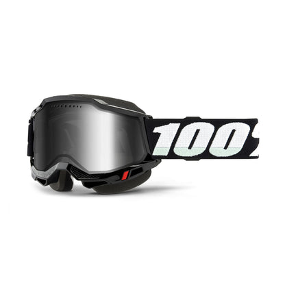 100% Accuri 2 Snowmobile Goggles - Black with Silver Mirror Lens [MPN: 5642-3057-00]_1983326