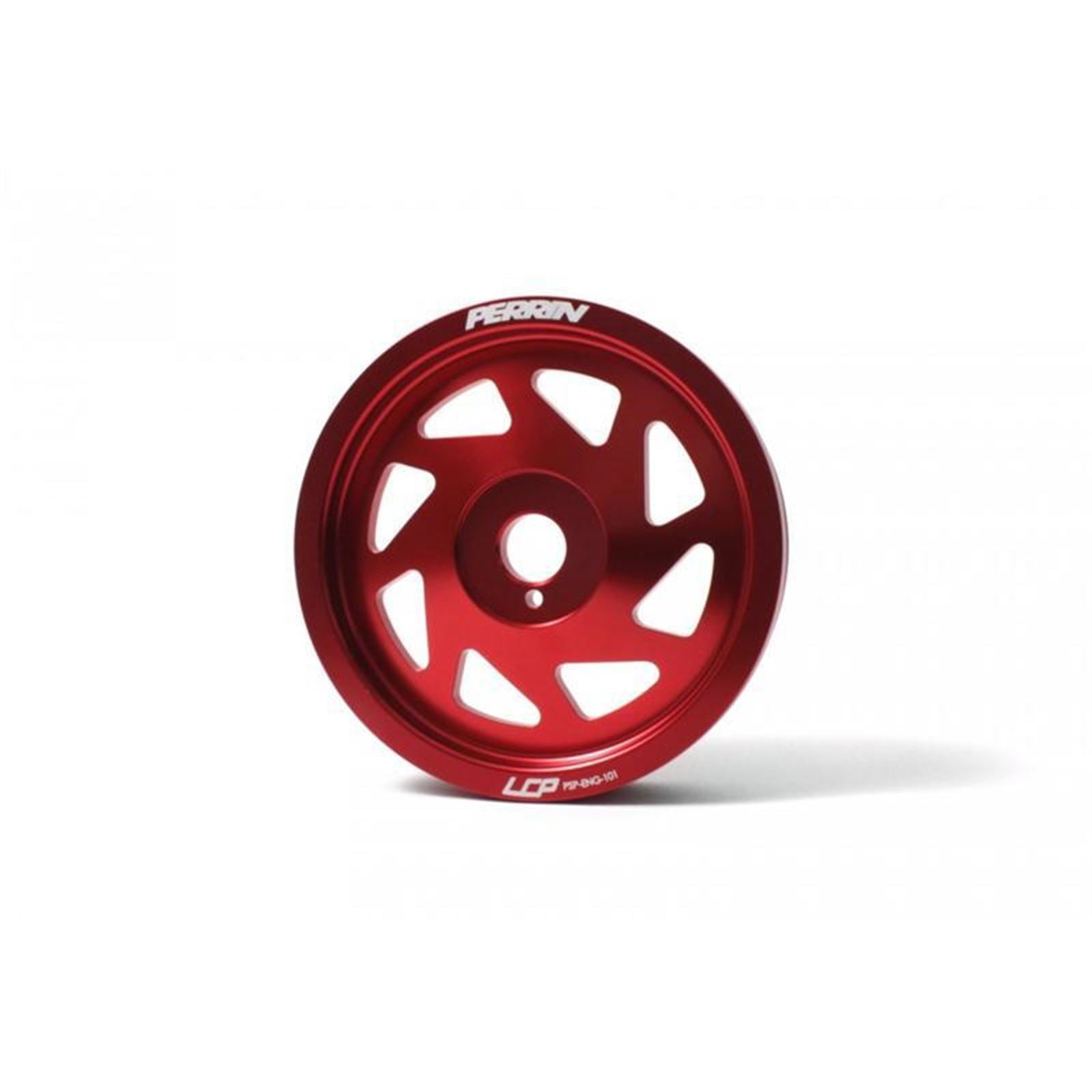 Perrin Performance Crosstrek Lightened Crank Pulley - Red for Subaru WRX / BRZ / FXT [MPN: PSP-ENG-101RD]_1875396