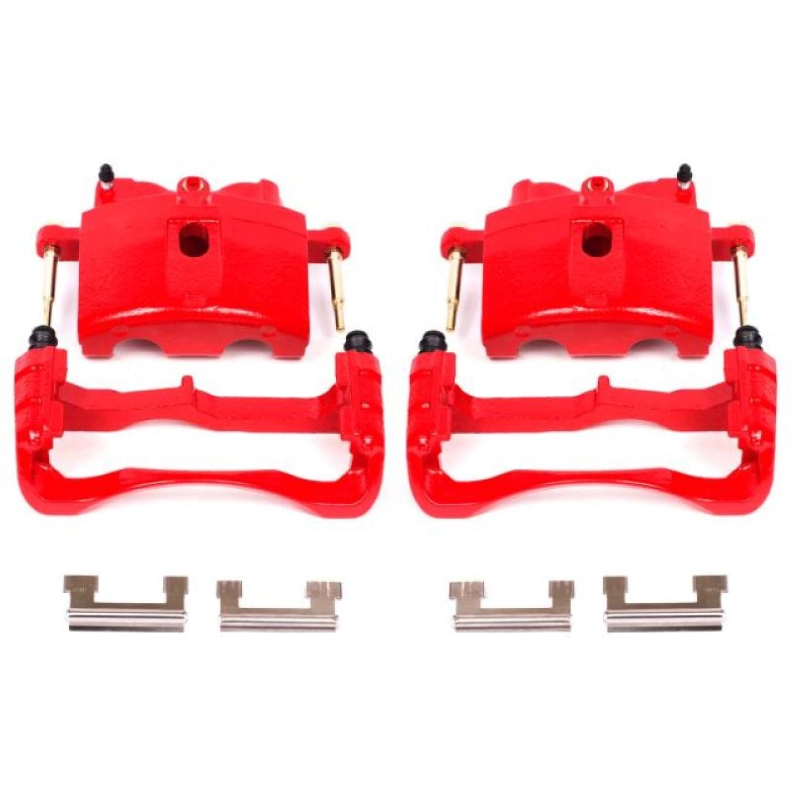 Powerstop Front Red Calipers w/Brackets - Pair for 00-04 Cadillac DeVille [MPN: psbS4730]_1850038