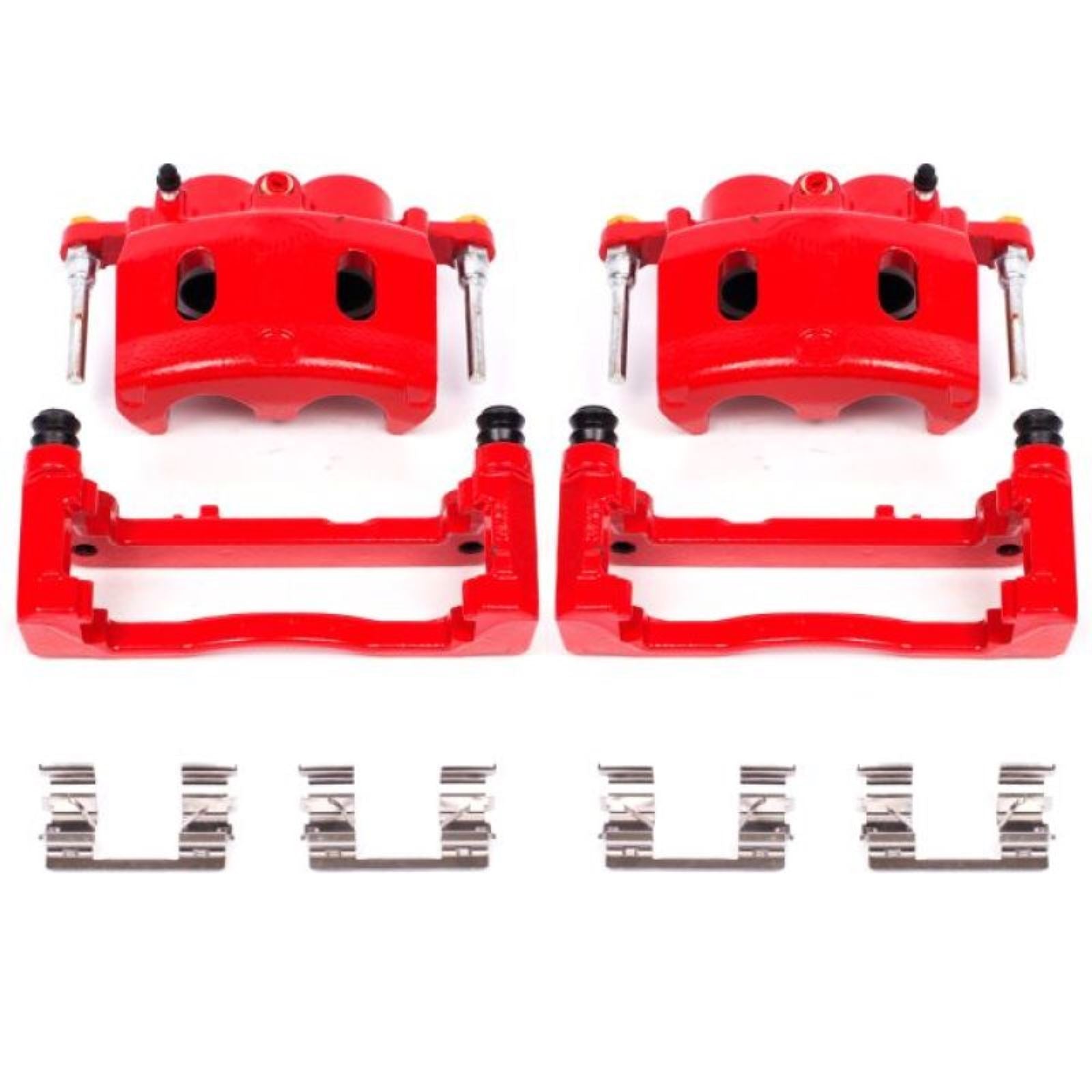 Powerstop Front Red Calipers w/Brackets - Pair for 08-16 Cadillac Escalade [MPN: psbS4918A]_1849163