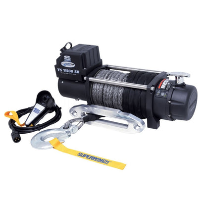 Super Winch 11500 lbs. 12V DC 3/8" x 80' Synthetic Rope Tiger Shark 11500 Winch [MPN: suw1511201]_1851829