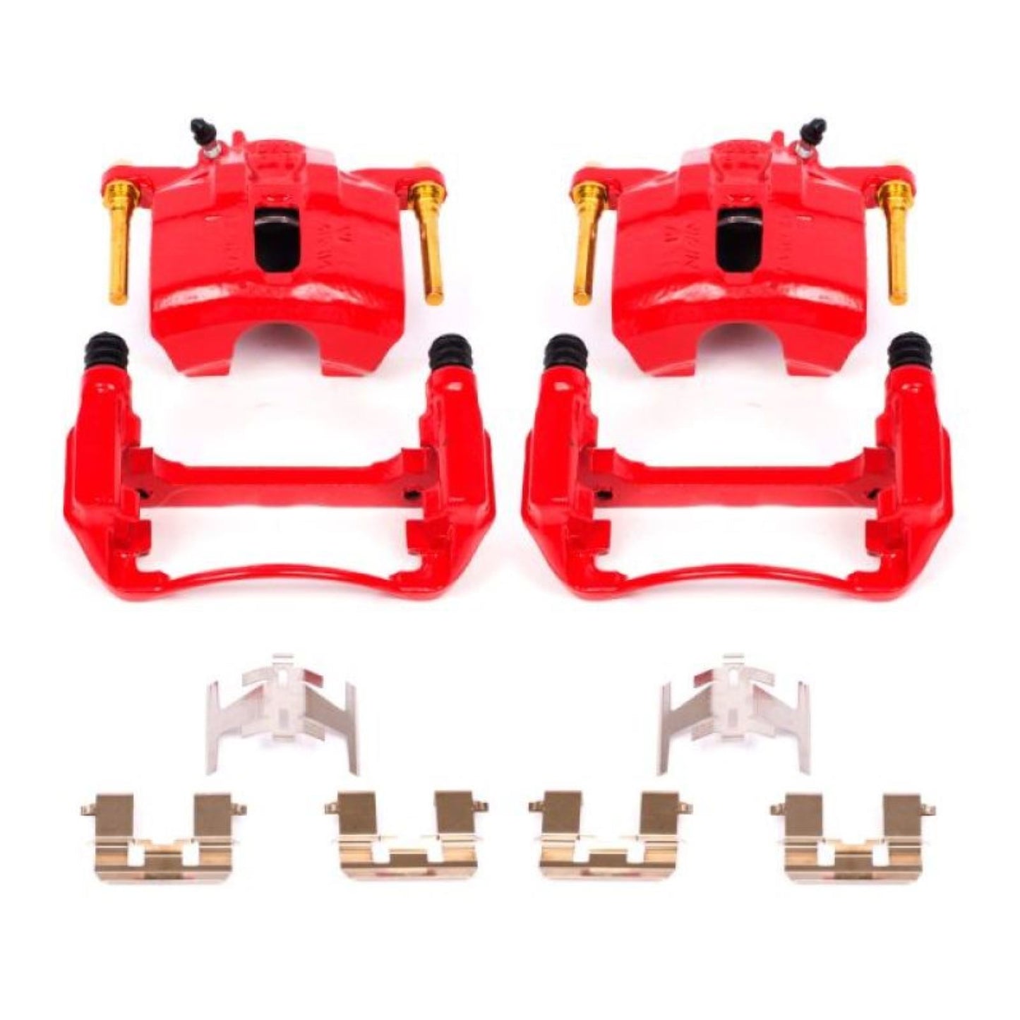 Powerstop Front Red Calipers w/Brackets - Pair for 97-99 Acura CL [MPN: psbS1460]_1852813