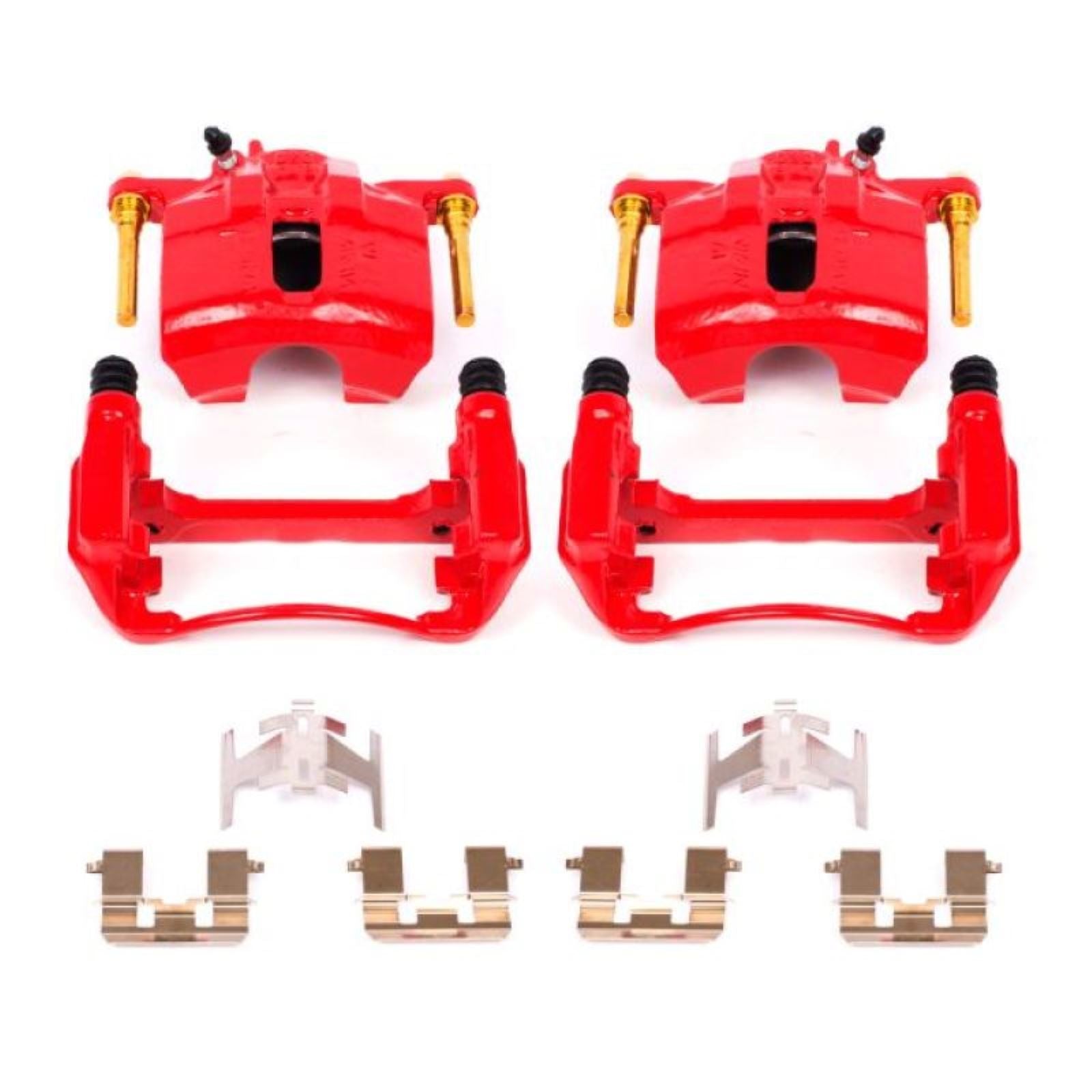 Powerstop Front Red Calipers w/Brackets - Pair for 97-99 Acura CL [MPN: psbS1460]_1852813