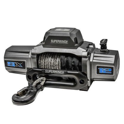 Super Winch 12000 lbs. 12V DC 3/8" x 80' Synthetic Rope SX 12000SR Winch - Graphite [MPN: suw1712201]_1857473