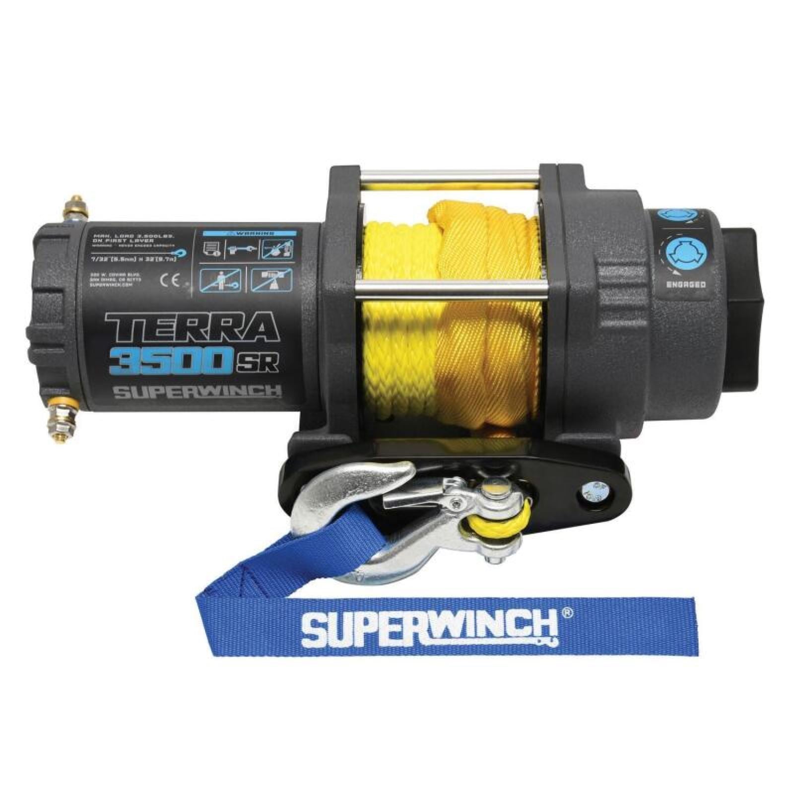 Super Winch 3500 LBS 12V DC 7/32in x 32ft Synthetic Rope Terra [MPN: suw1135270]_1856926