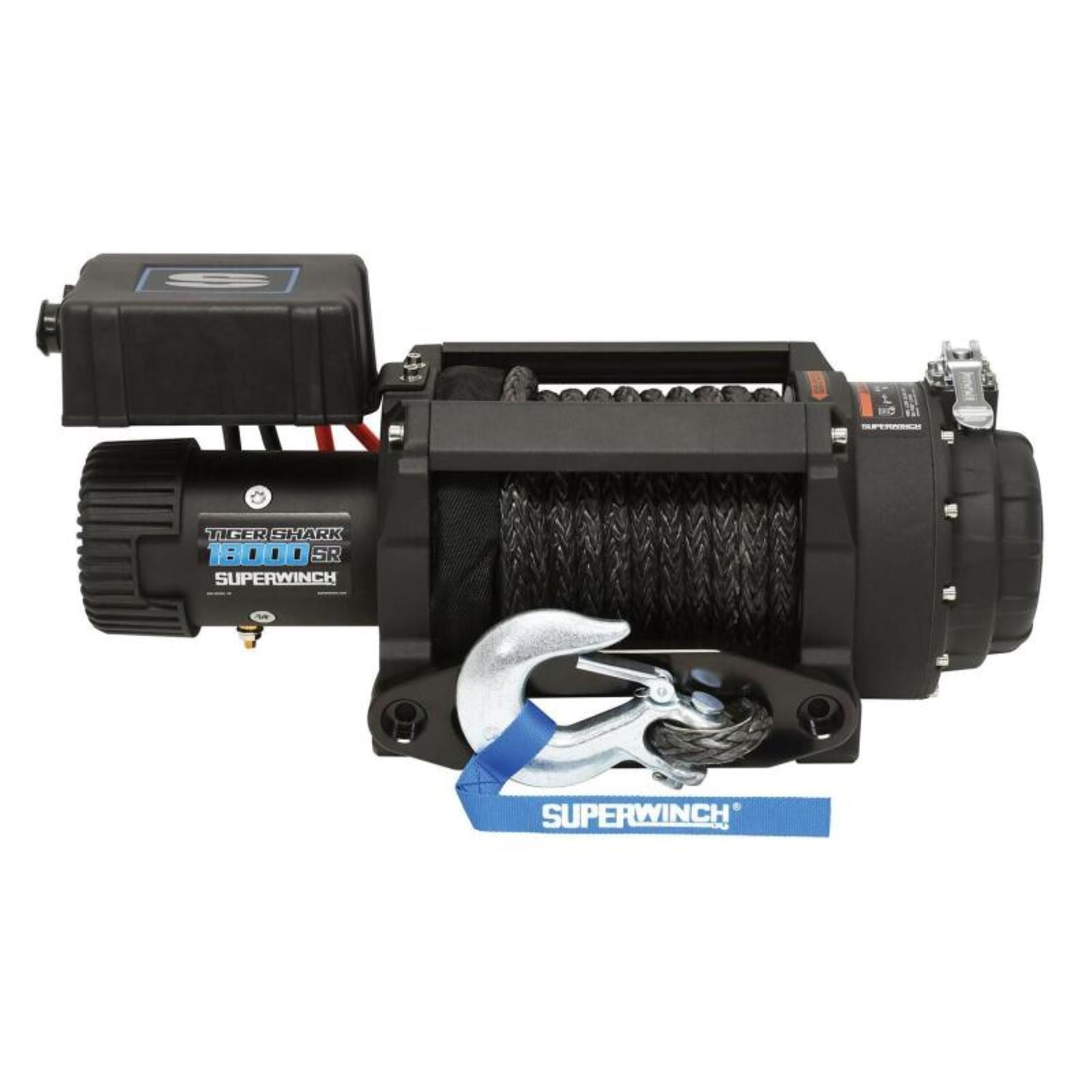 Super Winch 18000 lbs. 12V DC 33/64" x 79' Synthetic Rope Tiger Shark 18000SR Winch [MPN: suw1518001]_1858135