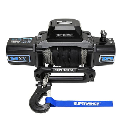 Super Winch 12000 lbs. 12V DC 3/8" x 80' Synthetic Rope SX12SR Winch - Black [MPN: suw1712204]_1858622