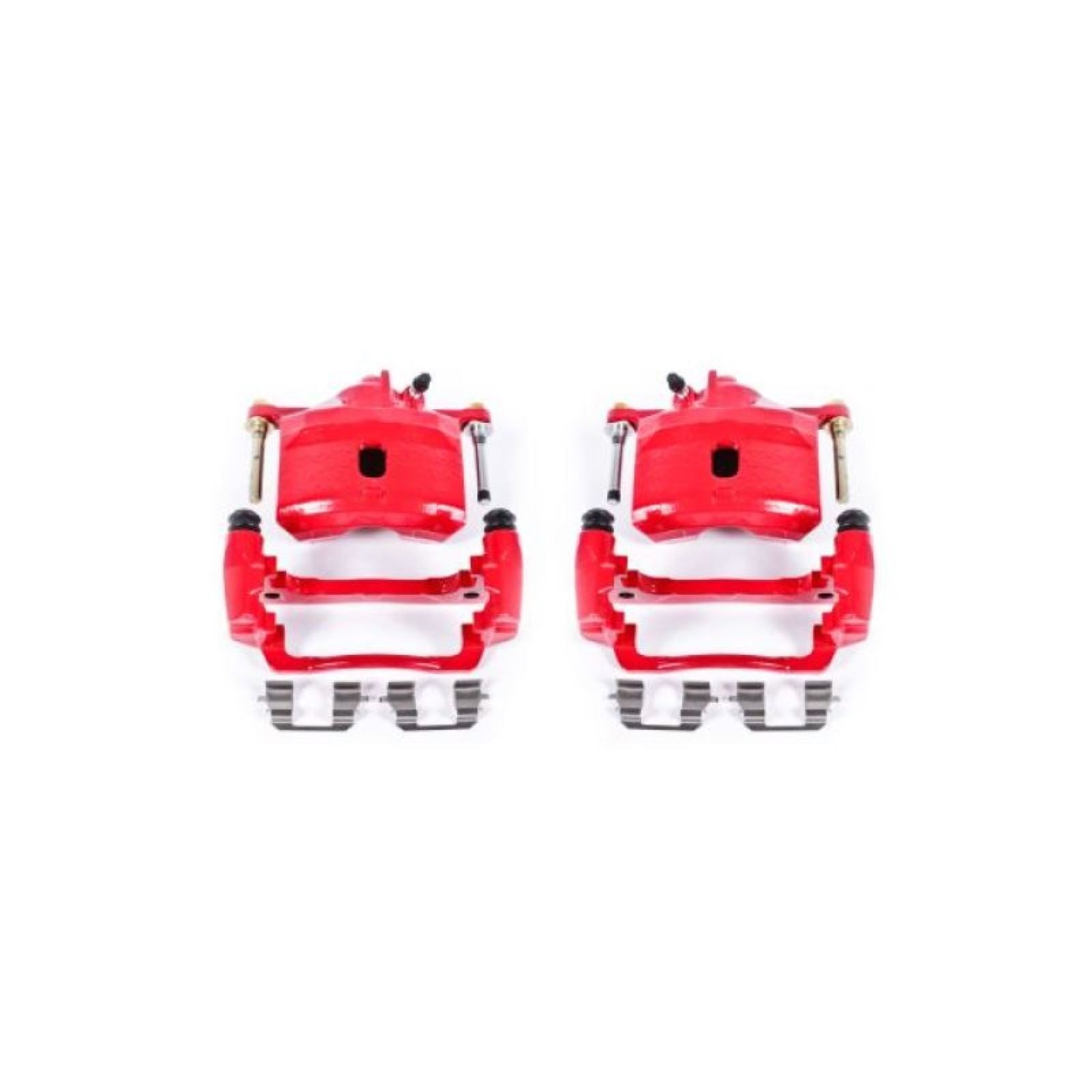 Powerstop Front Red Calipers w/Brackets - Pair for 97-00 Acura EL [MPN: psbS1832]_1859137