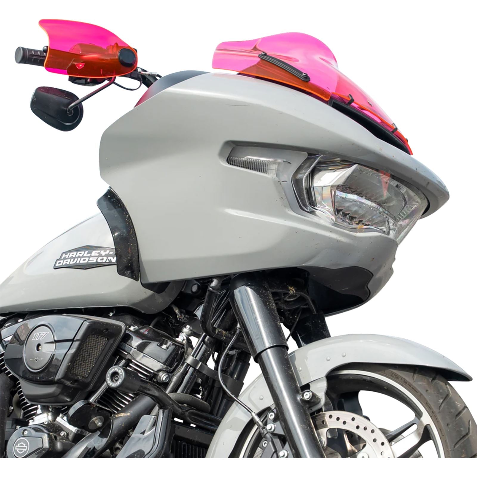 Klock Werks Flare® Handguards for Harley-Davidson Cable Clutch - Pink Ice [MPN: 0635-2807]_1860298