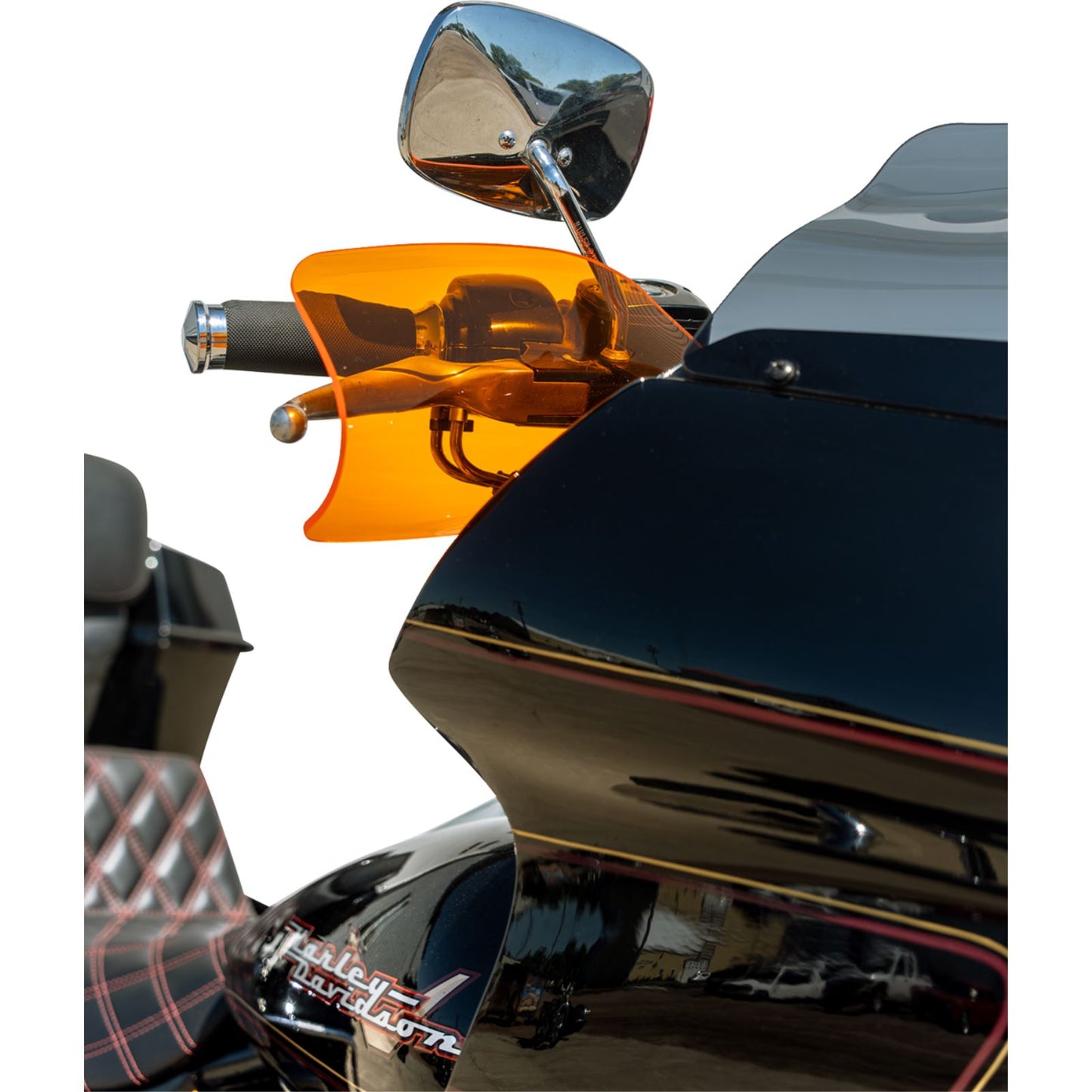 Klock Werks Flare® Handguards for Harley-Davidson Cable Clutch - Orange Ice [MPN: 0635-2810]_1859686