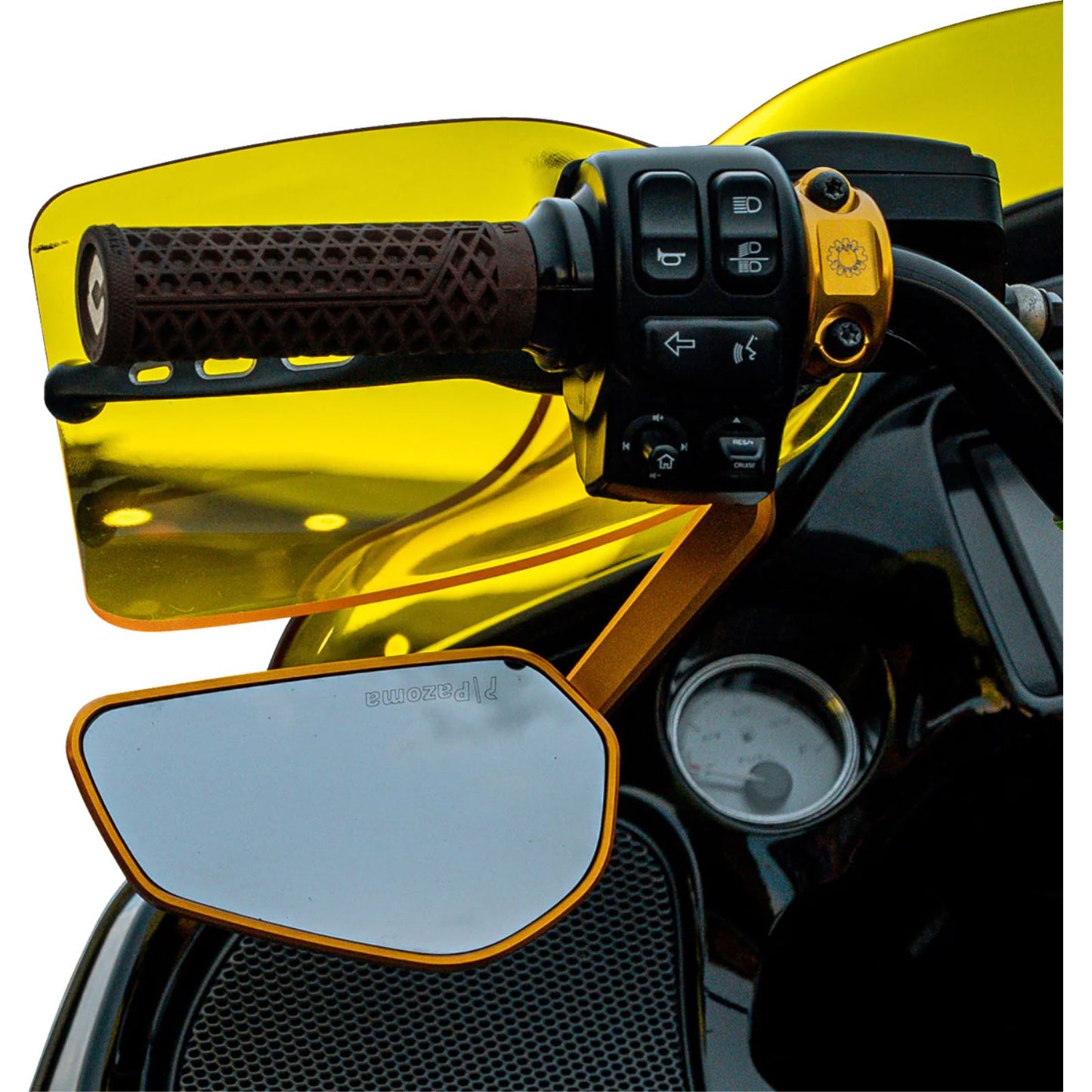 Klock Werks Flare® Handguards for Harley-Davidson Cable Clutch - Yellow [MPN: 0635-2828]_1860743