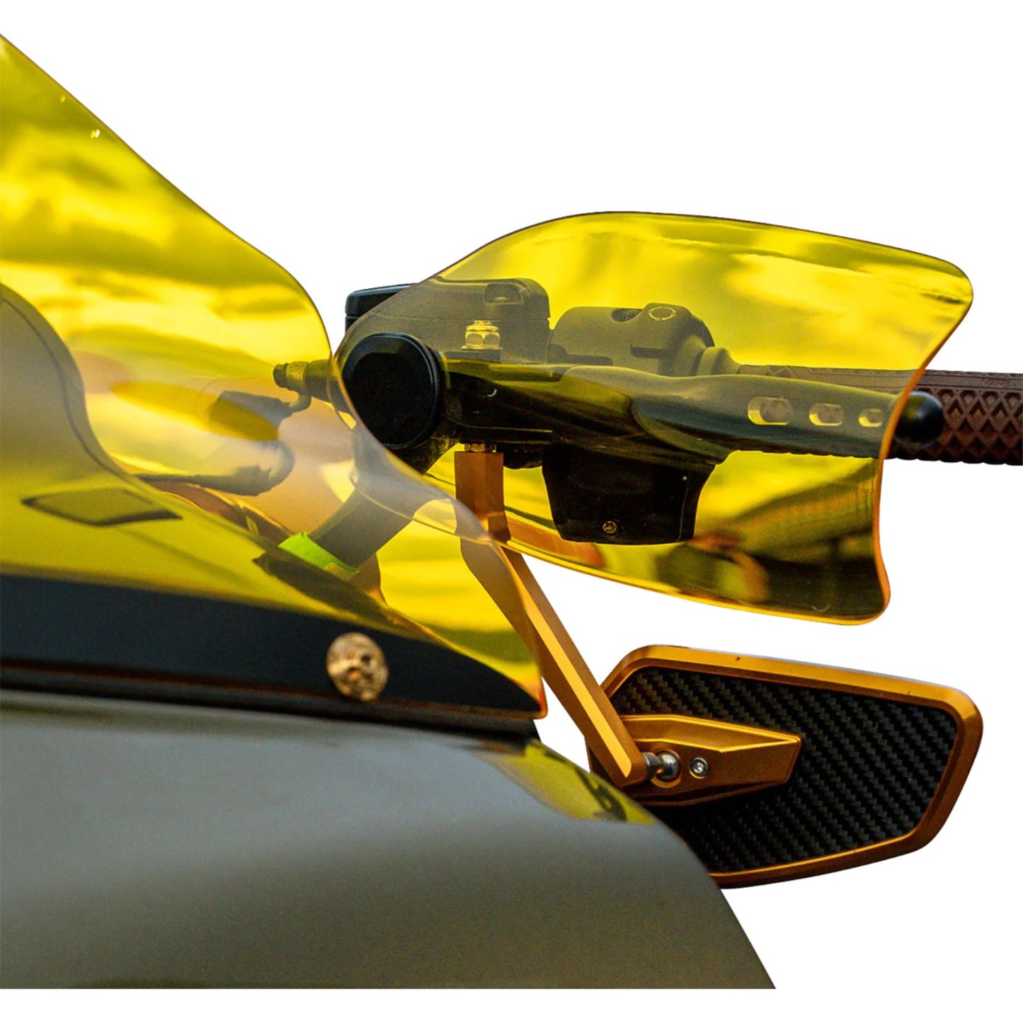 Klock Werks Flare® Handguards for Harley-Davidson Hydraulic Clutch - Yellow [MPN: 0635-2829]_1859714