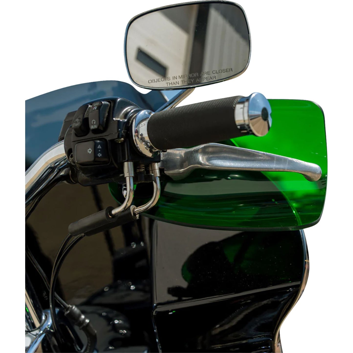 Klock Werks Flare® Handguards for Harley-Davidson Hydraulic Clutch - Green [MPN: 0635-2832]_1860037