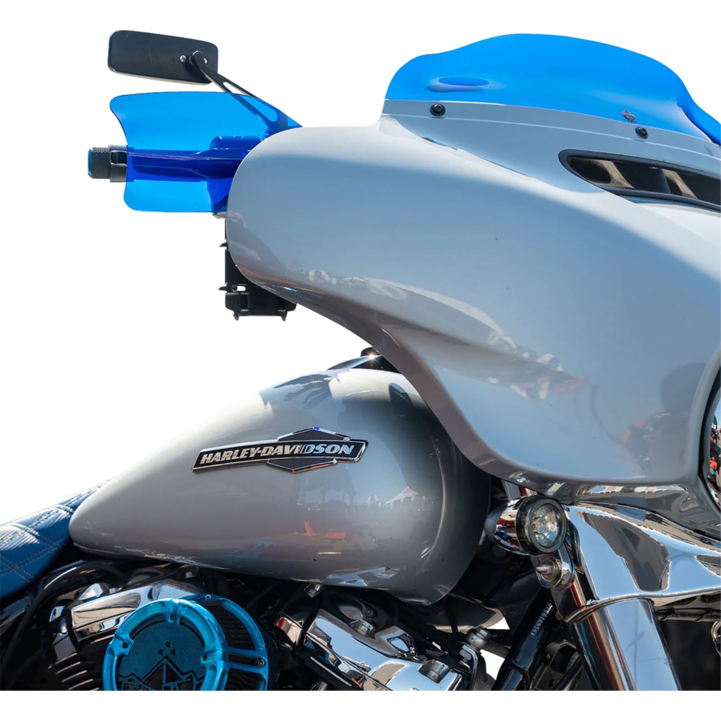 Klock Werks Flare® Handguards for Harley-Davidson Hydraulic Clutch - Blue [MPN: 0635-2835]_1860325