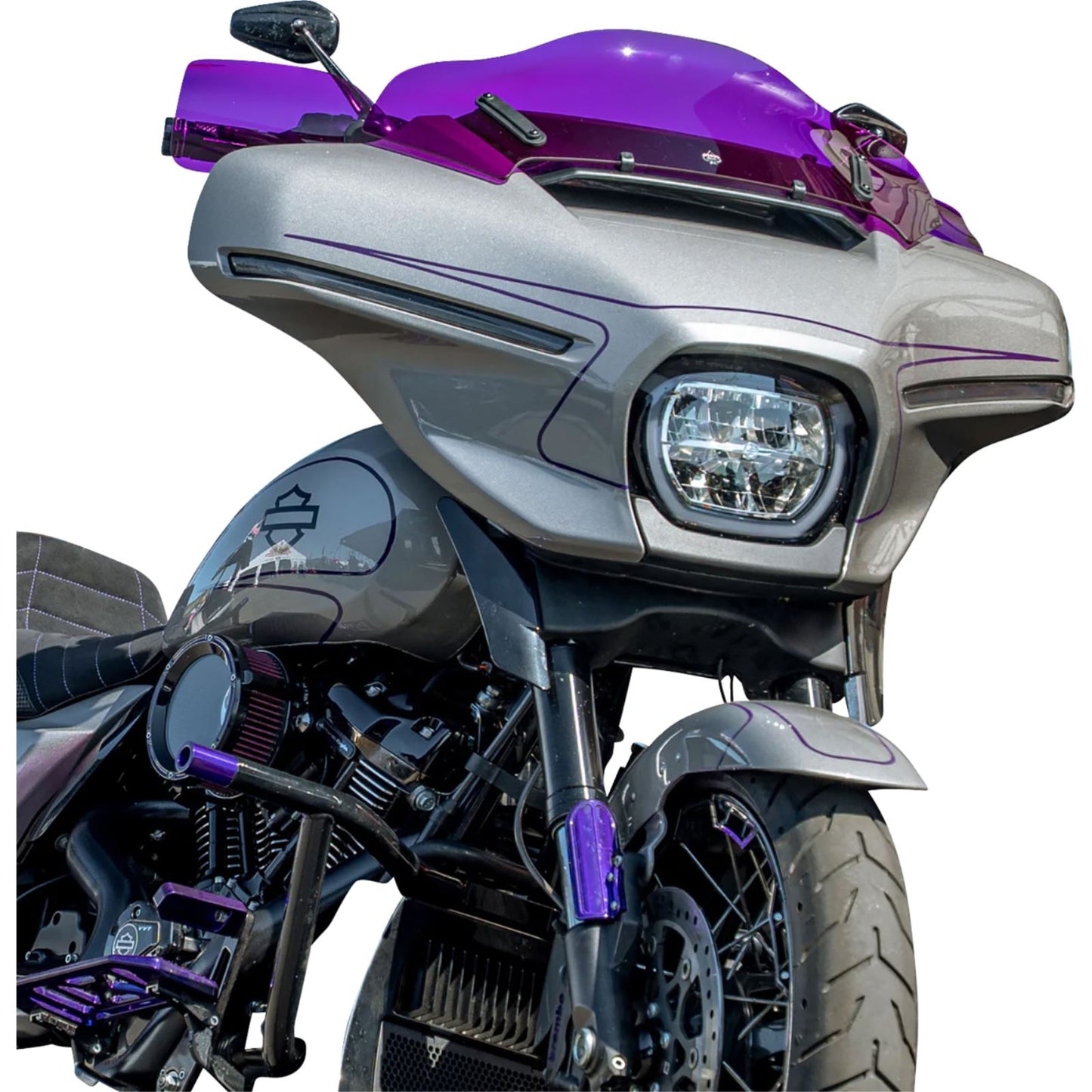 Klock Werks Flare® Handguards for Harley-Davidson Hydraulic Clutch - Purple [MPN: 0635-2839]_1860110