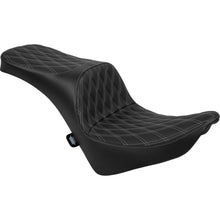 Drag Specialties Freedom Seat - Vinyl - Double Diamond Silver Stitch - FL/FX '18-'25 [MPN: 0802-1688]_1878753
