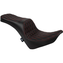 Drag Specialties Freedom Seat - Vinyl - Double Diamond Red Stitch - FL/FX '18-'25 [MPN: 0802-1689]_1878720