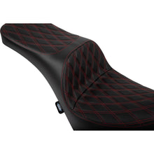 Drag Specialties Freedom Seat - Vinyl - Double Diamond Red Stitch - FL/FX '18-'25 [MPN: 0802-1689]_1878724