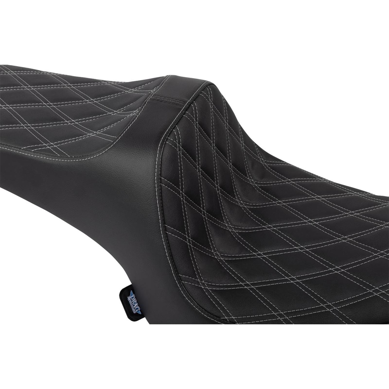 Drag Specialties Predator III Seat Vinyl - Diamond - Silver Stitch - Challenger '20-'25 [MPN: 0810-2461]_1872815