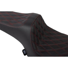 Drag Specialties Predator III Seat - Vinyl - Diamond - Red Stitch - Challenger '20-'25 [MPN: 0810-2462]_1872817