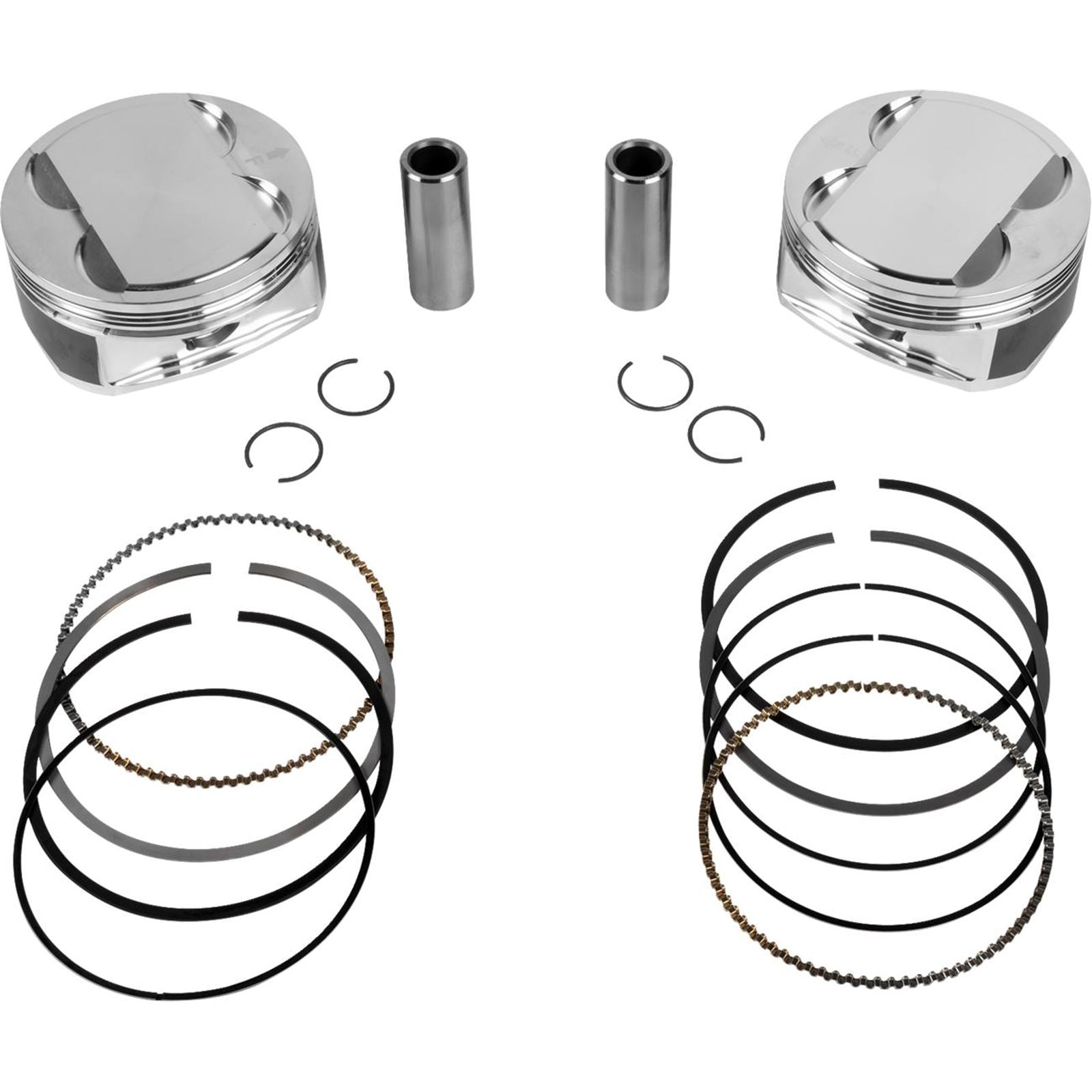 JE Pistons - Powersports Piston Kit - 4.255" Bore - 4.375" Stroke - 12.0:1 CR - 114" for M8 [MPN: 0910-7018]_1889227