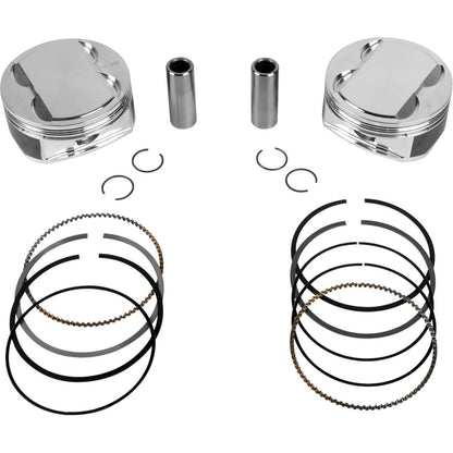 JE Pistons - Powersports Piston Kit - 4.255" Bore - 4.375" Stroke - 12.0:1 CR - 114" for M8 [MPN: 0910-7018]_1893305